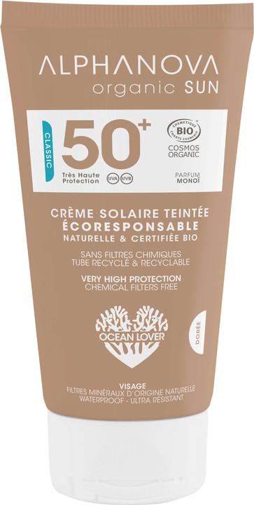 Image du produit Alphanova SUN Crème dorée bio teintée SPF50+ sans nanoparticules Tb 50 g (Crème solaire, SPF 50+, 50 g)