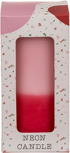 Immagine prodotto G. Wurm Candela a pilastro con sfumatura 12 x 6 cm, Rosa/Rosso (1 pz.)
