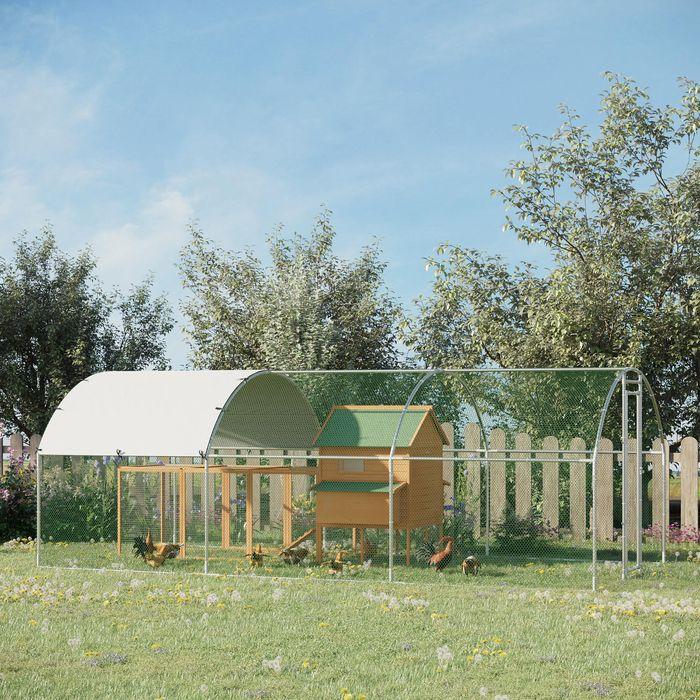 Produktbild Swisshandel24 Hühnerstall Haustierkäfig XXL 280 x 570 x 197 cm Outdoor Geflügelstall für Hühnerkäfig mit Schatten