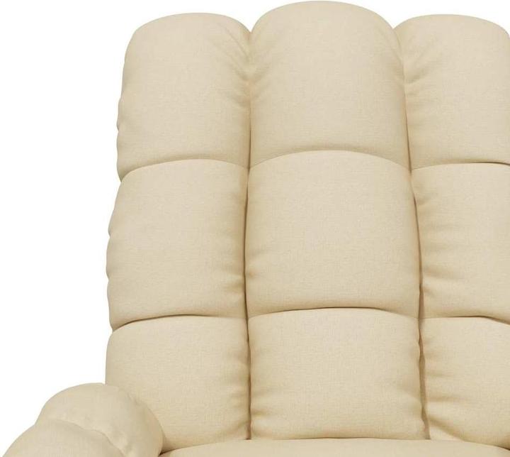Actual product image VidaXL Massage armchair TV armchair Relax armchair Recliner armchair Cream fabric
