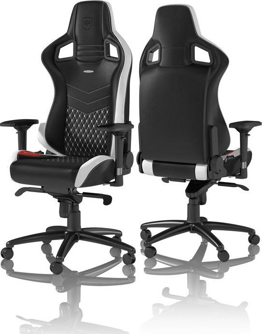 Immagine prodotto noblechairs Sedia da gioco EPIC Sedia da gioco in vera pelle, nero-bianco-rosso