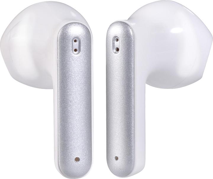 Immagine prodotto Vivanco Auricolari Bluetooth True Wireless, custodia in metallo, modalità a bassa latenza, argento (180 h, Senza fili)