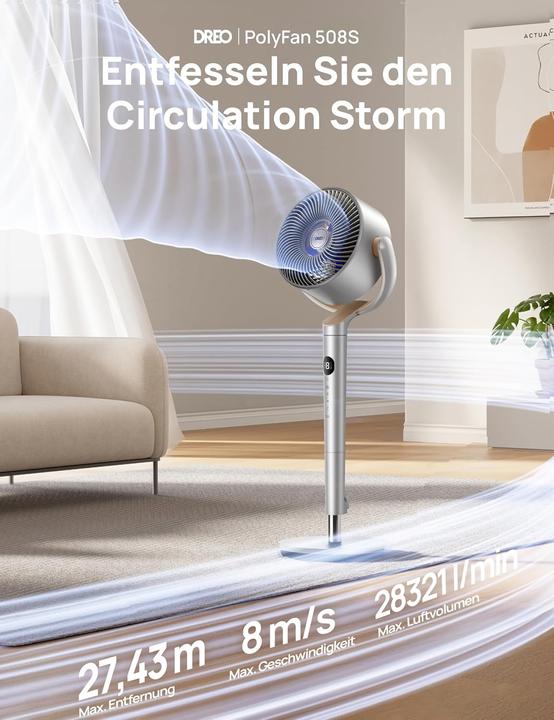Immagine prodotto Dreo Smart Standventilator mit RGB Light (20 dB)