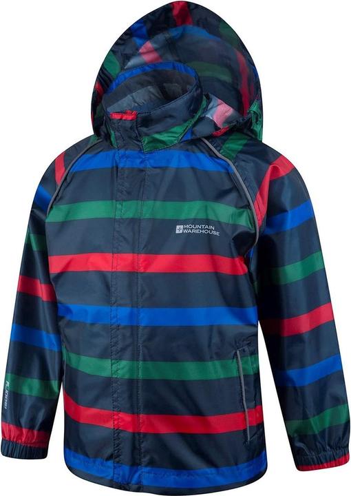 Actual product image Mountain Warehouse Childrens/Kids Contrast Striped Waterproof Jacket (128)