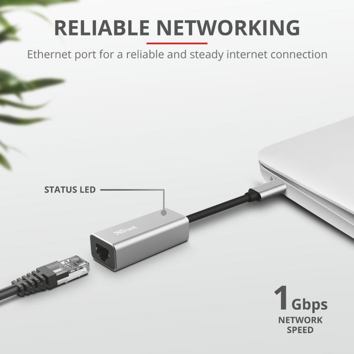 Image du produit Trust Dalyx Câblé (USB-C 3.1 Gen 1, RJ45 (1x))