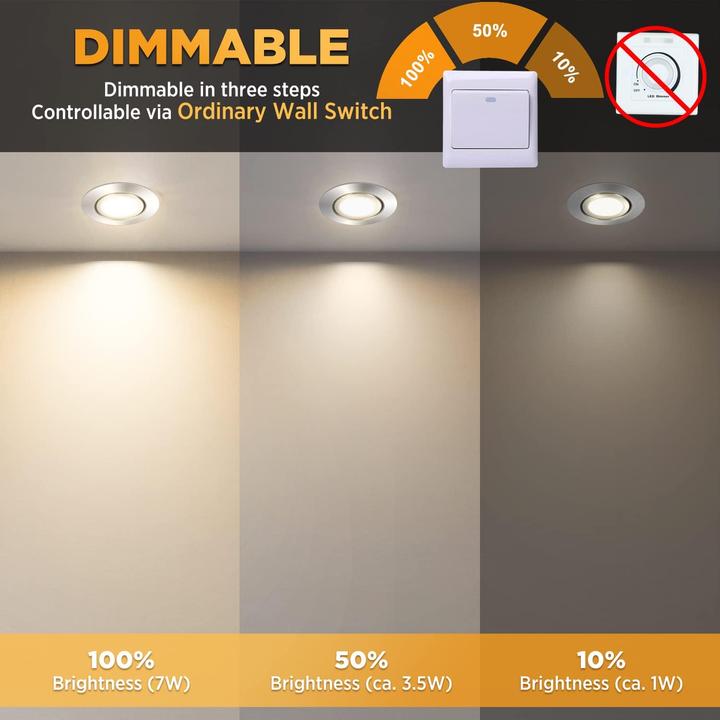 Produktbild Wowatt 5er-Set LED-Einbaustrahler (700 lm)