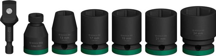 Bosch Professional Zubehör Set di prese PRO Impact (19 mm, 24 mm, 21 mm, 17 mm, 13 mm)