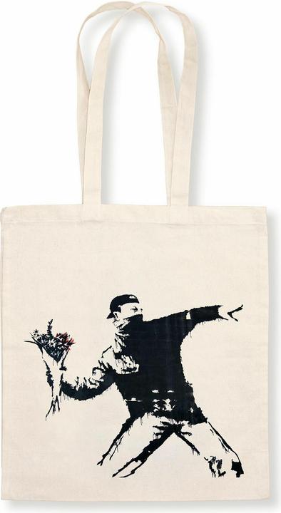 Produktbild Stofftasche Bansky - Blumenwerfer