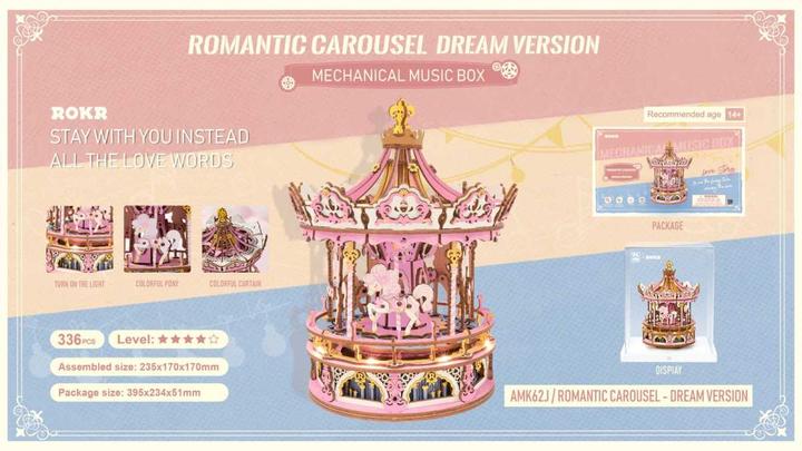 Produktbild Robotime Romantic Karussell (346 Teile)
