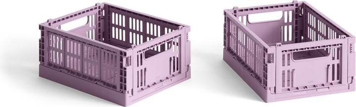 HAY Set of 2 Colour Crate Mini - Dusty Rose