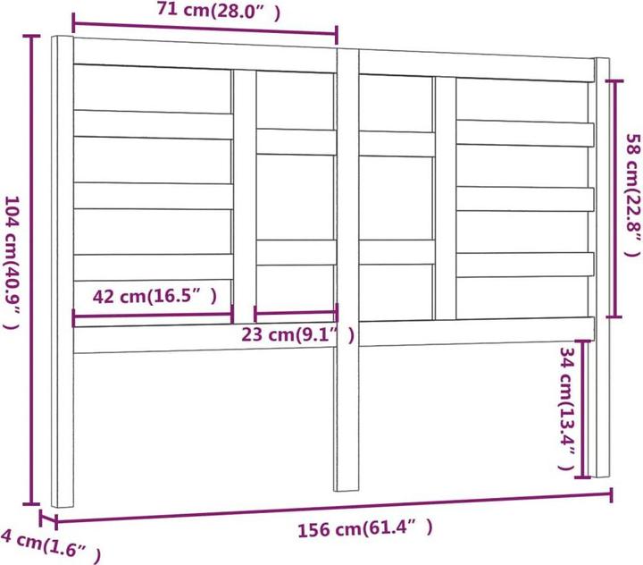 Actual product image VidaXL Edan (156 x 4 x 104 cm)