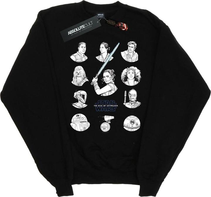 Star Wars The Rise Of Skywalker Resistance Charcter Line Up Mono Sweatshirt Mädchen