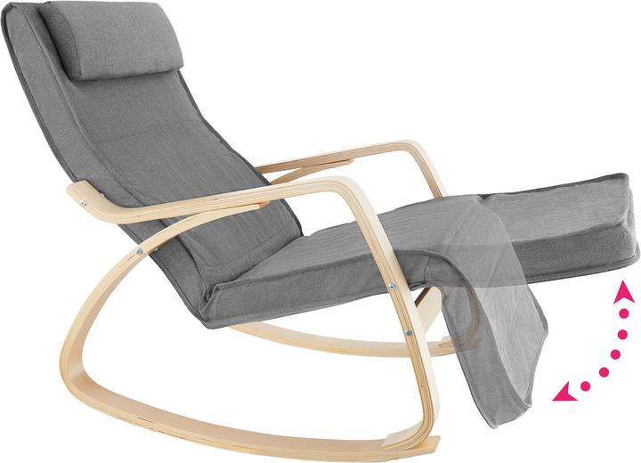 tectake Fauteuil à bascule ONDA