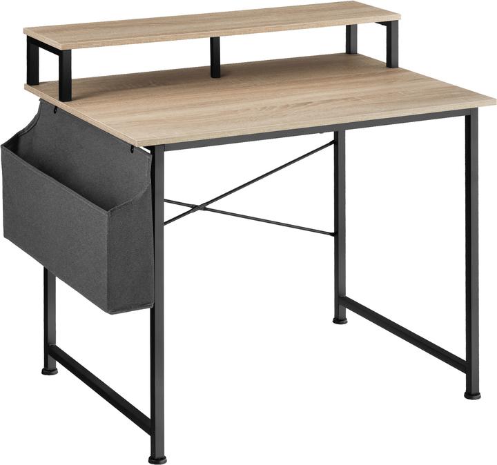 tectake Schreibtisch mit Ablage und Stofftasche (120 x 60 x 110 cm)