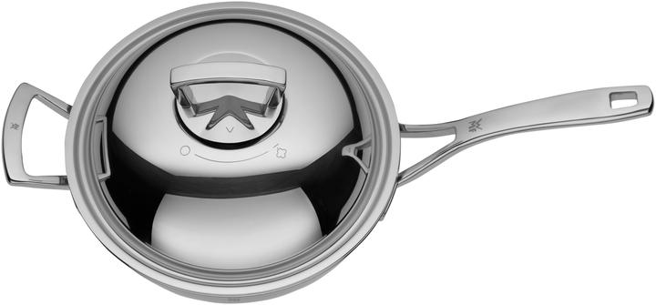 Produktbild WMF Wok Wokpfanne 28cm Metalldeckel Multiply Induktion Edelstahl unbeschichtet (28 cm, Wok Pfanne, Edelstahl)