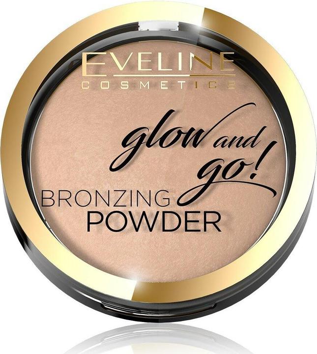 Eveline Glow And Go! Bronzing Powder Powder Powder Bronzer In Stone 01 Go Hawaii 8.5G (01 Go Hawaii, Bronzer, 8.50 g)