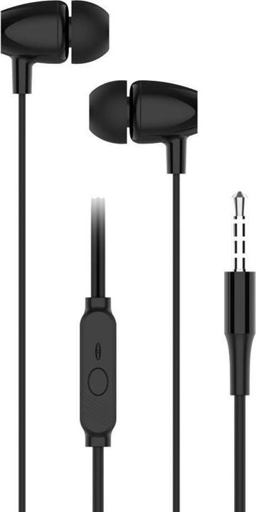 BlueStar Wired headphones Blue Star BLUE STAR wire earphones Jack 3,5 mm with microphone PA-E67 1,2 m black (Kabelgebunden)