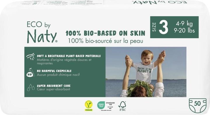Naty Pannolino biologico (Dimensione 3, Pacco trasportabile, 50 Pezzo/i)