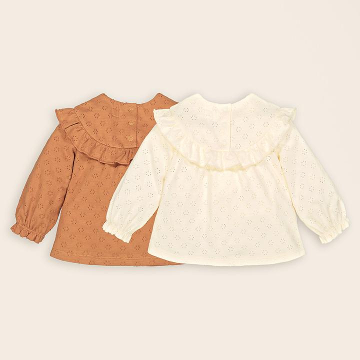 Produktbild La Redoute Collections 2er-Pack Langarm-Shirts mit Rüschen (74)
