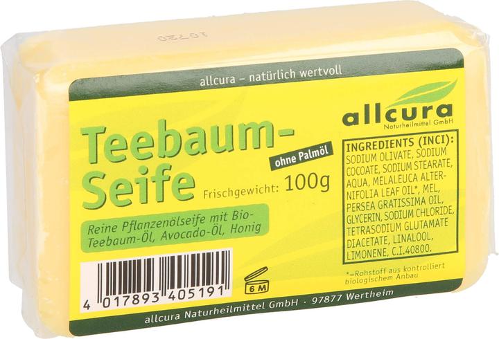Produktbild Allcura Teebaum Seife, 1 St. Seifenstück