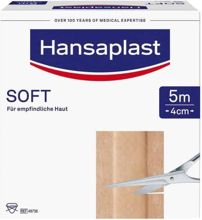 Image du produit Hansaplast Pansement Soft 5 m x 6 cm particulièrement doux pour la peau, 1 pc. pansement (1 x)