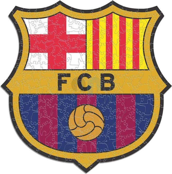Actual product image Iconic FC Barcelona - Logo - Wooden Puzzle Size L (500 pieces) (500 pieces)