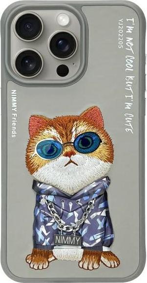 Produktbild PanzerGlass Nimmy case iPhone 15 Pro 6.1" gray Glasses Cool Cat (Apple iPhone 15 Pro)