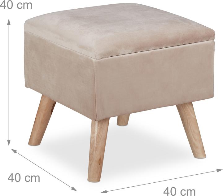 Actual product image Relaxdays Velvet stool