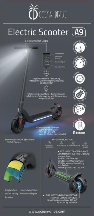 Immagine prodotto Ocean Drive A9 Intelligente (20 km/h, 40 km, 350 W)