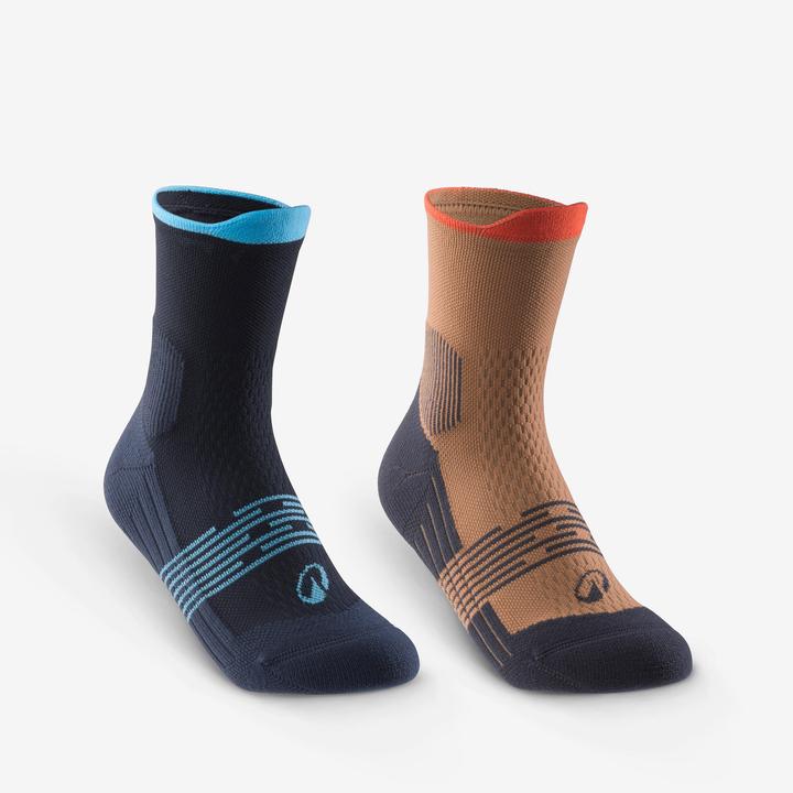 Quechua Wandersocken Kinder halbhoch - Hike 500 braun (35, 38)