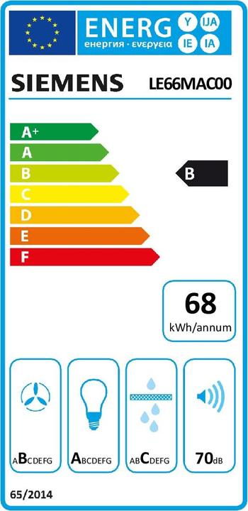 Energie-Label Siemens LE66MAC00 (Wandhaube)