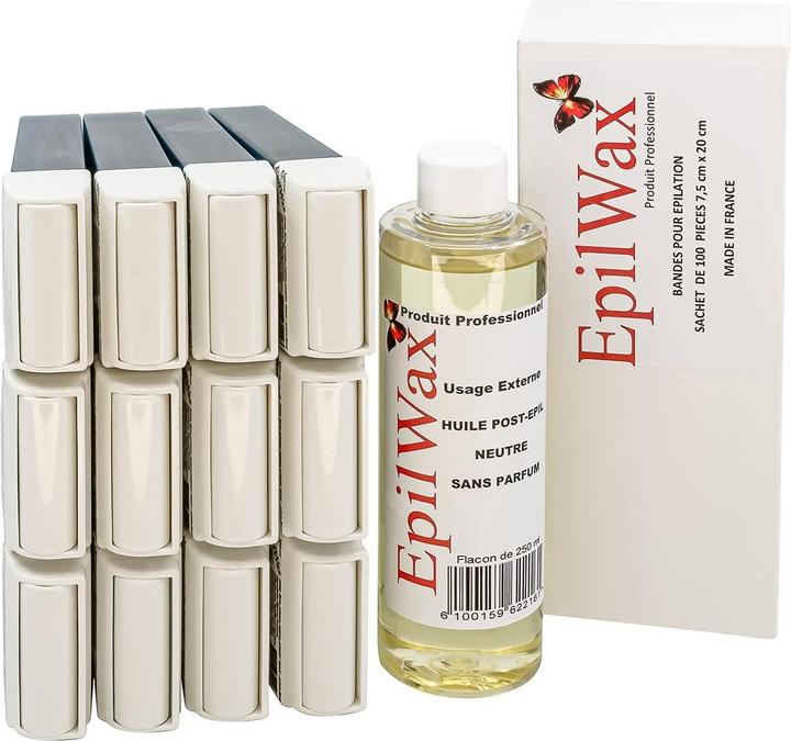 EpilWax 12 Roll-on-Patronen mit Zubehör (250 ml, 113 x)