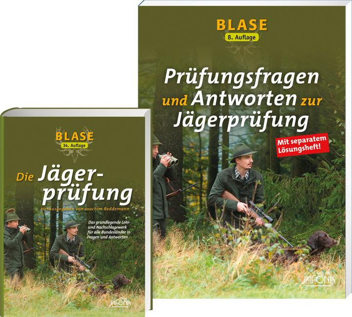 Image du produit BLASE - Die Jägerprüfung + BLASE - Prüfungsfragen und Antworten zur Jägerprüfung (Allemand, Edition Jafona chez Quelle & Meyer Verlag, 2023)