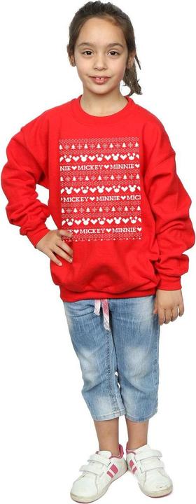 Immagine prodotto Disney Mickey And Minnie Christmas Fair Isle Felpa Ragazze (128)
