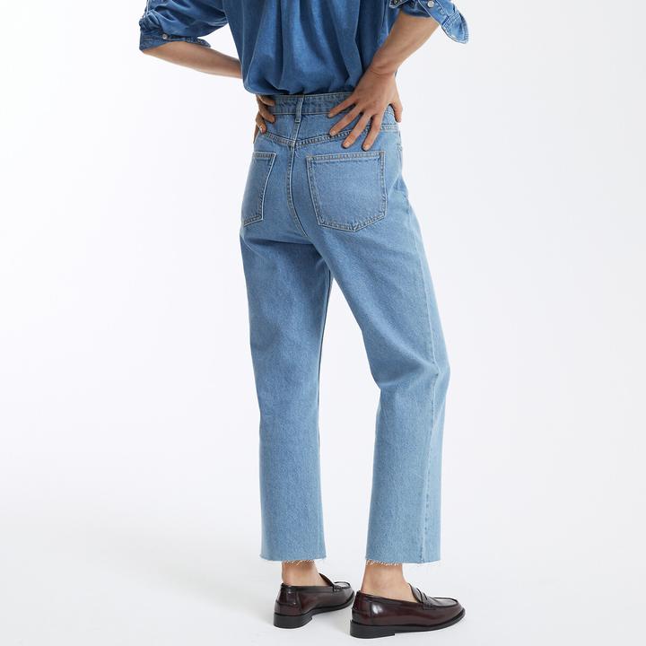 Image du produit La Redoute Collections Jeans droit taille haute longueur 7/8 (42)