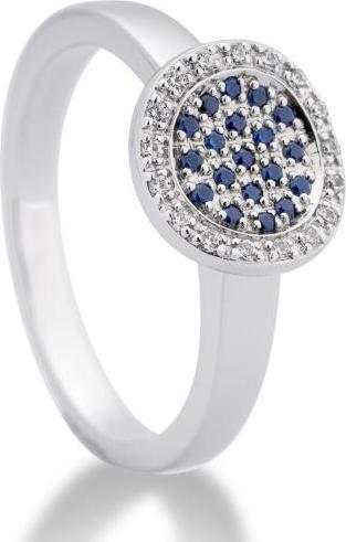 Produktbild Breuning RING - E. SAFIR 1. Qualität /Brill. 0,094 Ct. H/si (59, 585/14 K Gold)