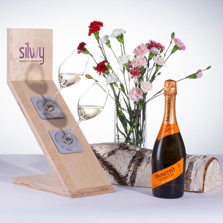 Actual product image Silwy Outdoor Champagne Glass Crystal Glasses Set of 2 (20 cl, 2 Glasses, Champagne glasses)