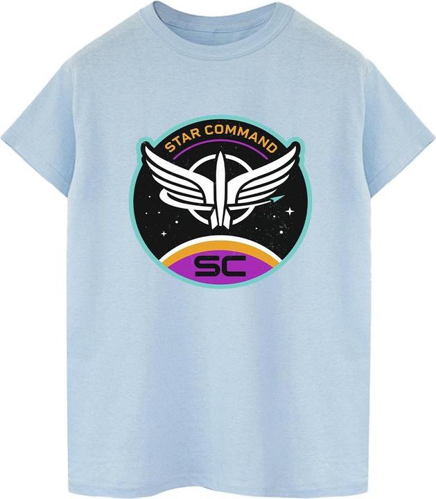 Actual product image Disney Womens/Ladies Lightyear Star Command Circle Cotton Boyfriend T-Shirt (XXL)