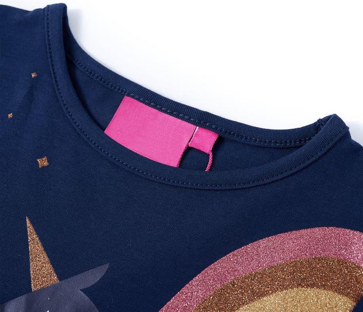 Immagine prodotto VidaXL Camicia da bambino a maniche lunghe blu navy 116,Materiale: 95 % cotone (116)