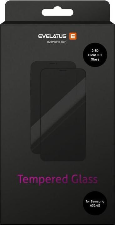 Evelatus Galaxy A32 Print Full Cover Clear Tempered Glass (1 Piece, Samsung Galaxy A32)