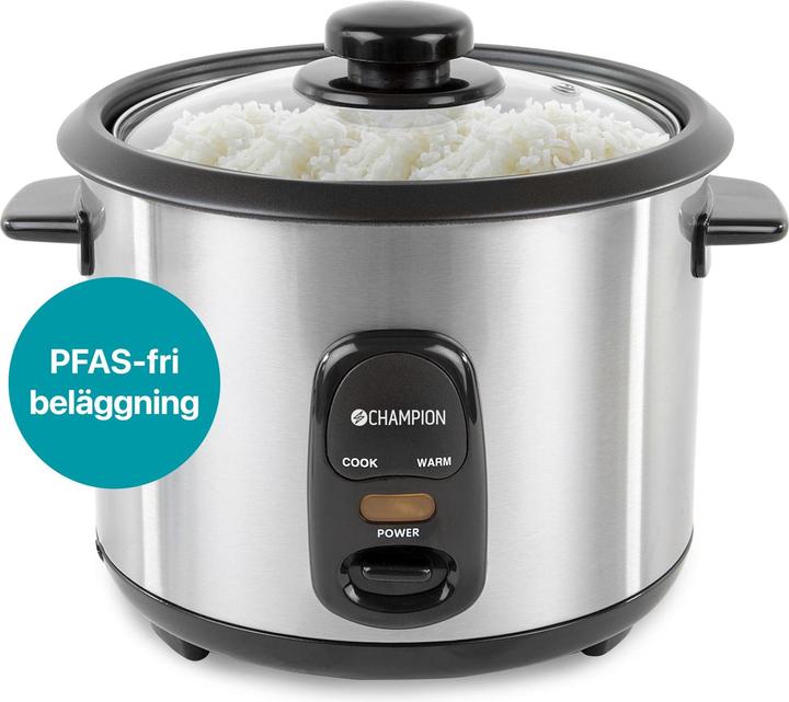Image du produit Champion Cuiseur à riz céramique 1,5L 500W RK500 acier inoxydable (Prise UE)