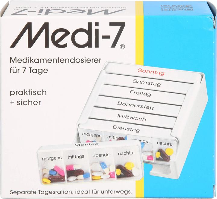 Image du produit Medi-7 Doseur de médicaments pour 7 jours Boîte à comprimés, 1 pc. Récipient