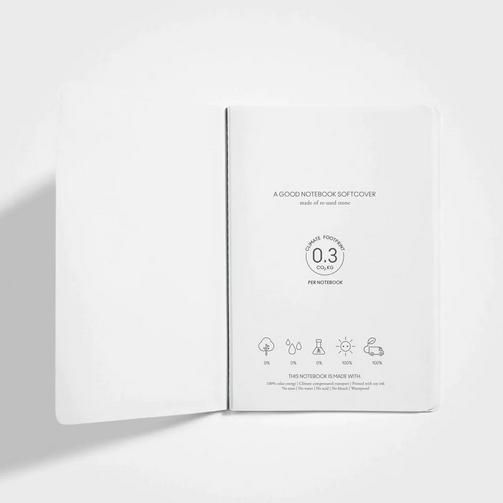 Actual product image A Good Company Stone Paper Notebook - A5 Softcover, Blank (A5)