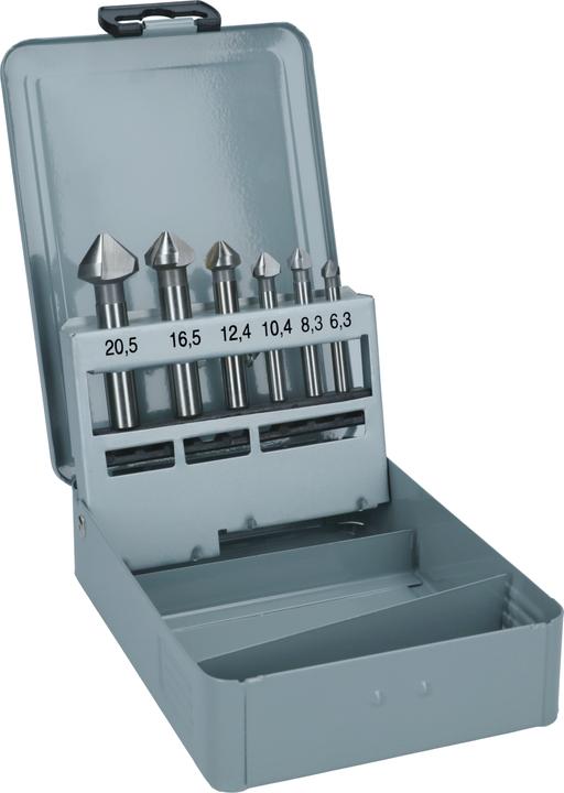 Actual product image Bosch Professional Zubehör PRO Soft Metal HSS countersink set, 6 pcs. (6.3 mm, 8.3 mm, 10.4 mm, 12.4 mm, 16.5 mm, 20.5 mm)