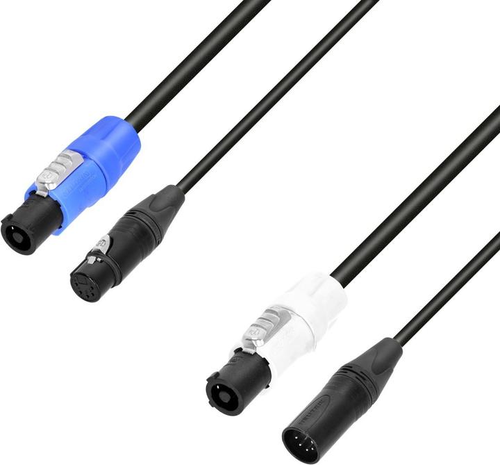 Image du produit Adam Hall 8101 PSDT5 0500 N - Câble DMX & d'alimentation Neutrik® powerCON & Neutrik® XLR 5 pôles 5 m (0.40 m)