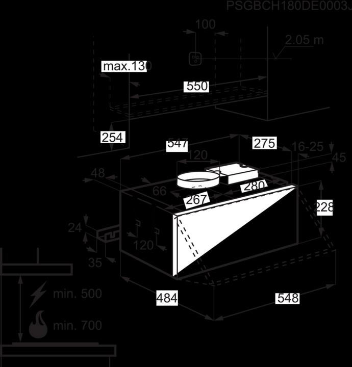 Actual product image Electrolux DXL5536VI (Flat-screen hood)