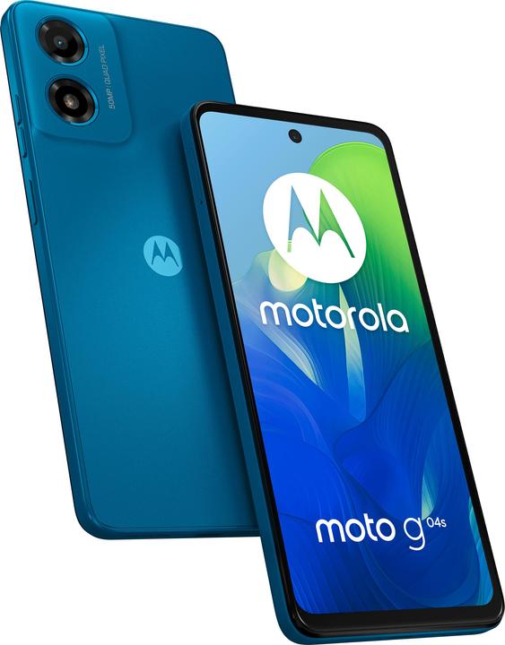 Immagine prodotto Motorola Moto G04s (4/128 GB, display da 6,56 pollici HD+ 90 Hz, comparto fotografico da 50 MP, batteria da (131.07 GB, Blu satinato, 6.56", Doppia SIM, 50 Mpx, 4G)