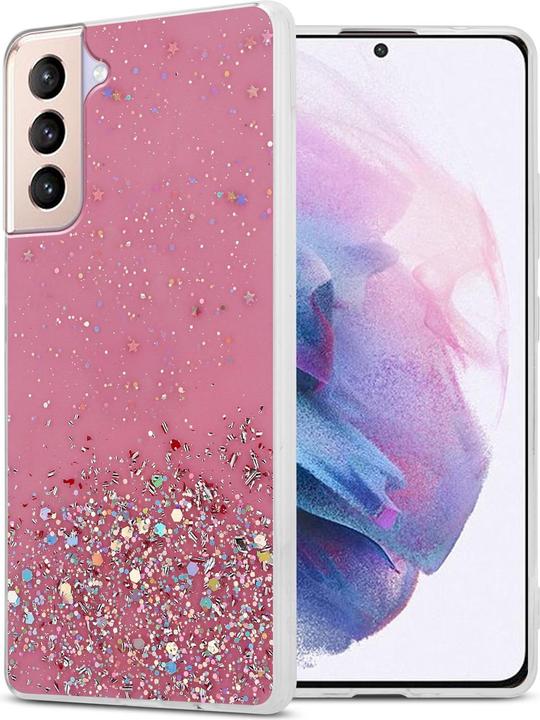 Pink with glitter