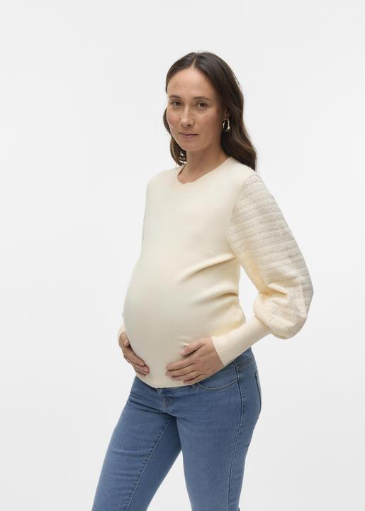Immagine prodotto Vero Moda Maternity Vestibilità regolare Scollo rotondo Polsini lunghi Pullover Top in maglia (XL)
