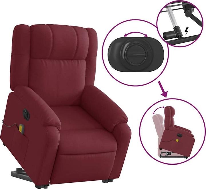 Produktbild VidaXL Elektrischer Massagesessel mit Aufstehhilfe Stoff
